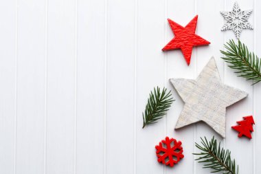 Noel tebrik kartı ve kır evi süslemeleri..