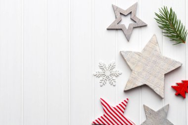 Noel tebrik kartı ve kır evi süslemeleri..