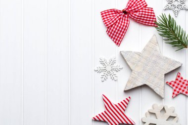 Noel tebrik kartı ve kır evi süslemeleri..