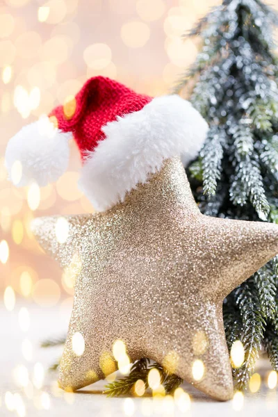 Decorazioni Dell Albero Natale Sfondo Bokeh — Foto Stock