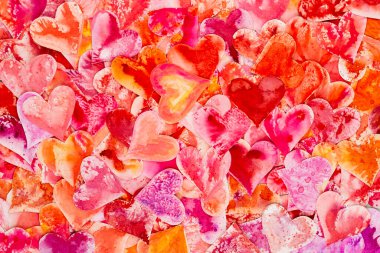 Kırmızı Kalp Sevgililer Günü soyut arkaplan.