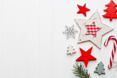 Noel tebrik kartı ve kır evi süslemeleri..