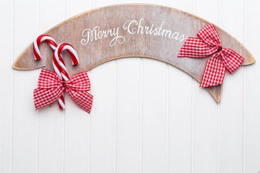 Noel tebrik kartı ve kır evi süslemeleri..