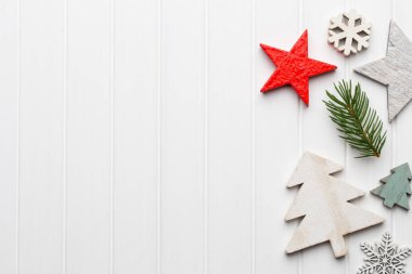 Noel tebrik kartı ve kır evi süslemeleri..