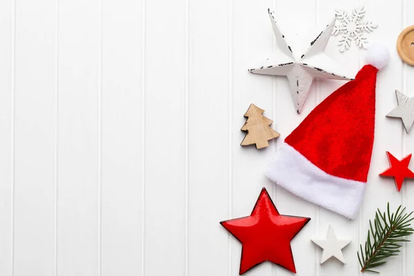 Tarjeta Felicitación Navidad Con Decoraciones Rústicas Navidad — Foto de Stock