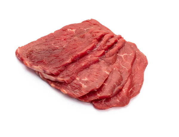 Biyolojik Taze Biftek Beyaz Arka Planda Izole Edilmiş — Stok fotoğraf