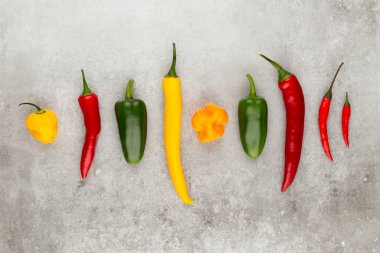 Pastel arka planı olan kırmızı biber deseni, kalıp arka plan tasarımı.