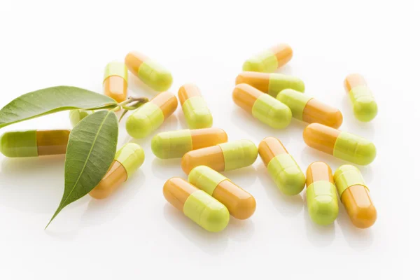 Växtbaserade piller. — Stockfoto