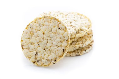 Mısır kraker izole beyaz zemin üzerine.