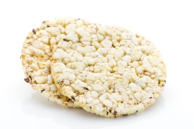 Mısır kraker izole beyaz zemin üzerine.