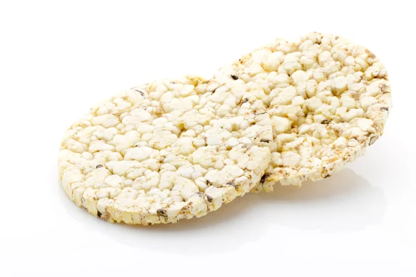 Kukorica keksz az elszigetelt fehér background. — Stock Fotó