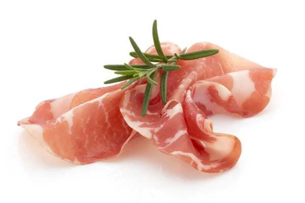 Trozos de carne de cerdo seca. Delicatess. —  Fotos de Stock