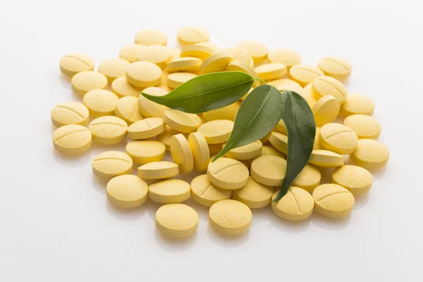 Växtbaserade piller. — Stockfoto