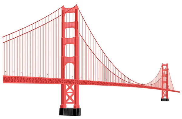 Puente de puerta de oro — Vector de stock