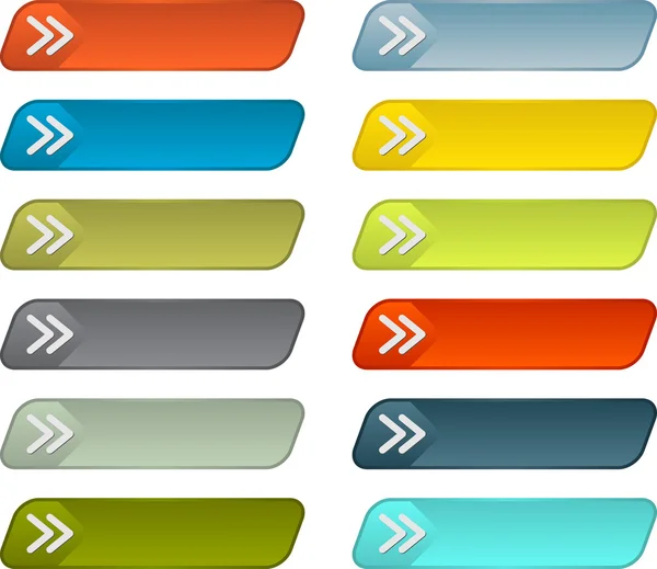 Eenvoudige kleurrijke knoppen — Stockvector