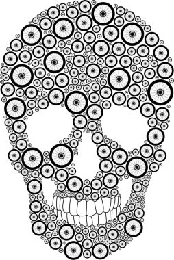 bisiklet tekerleği kafatası