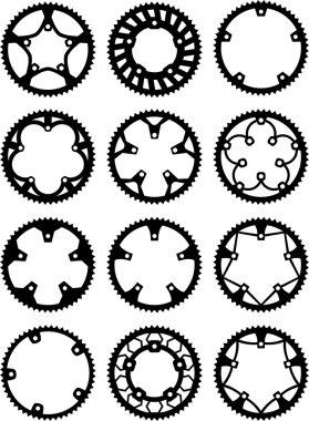 Vector chainrings pack clipart