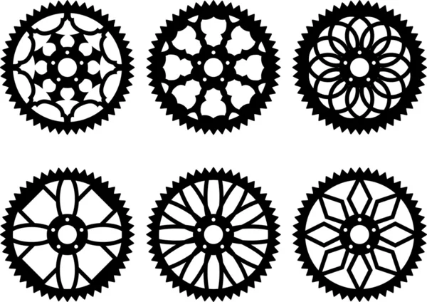 Vector chainrings pack — Stock Vector