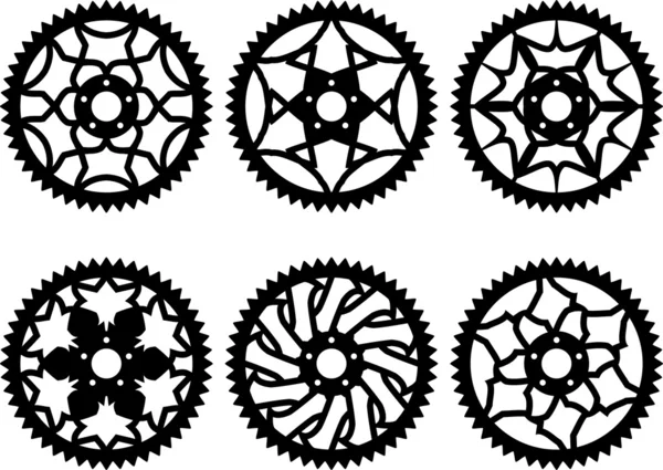 Vector chainrings pack — Stock Vector