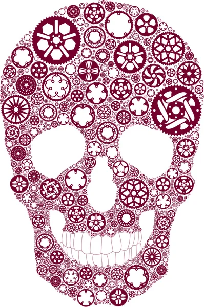 Bike gear skull — Stock Vector