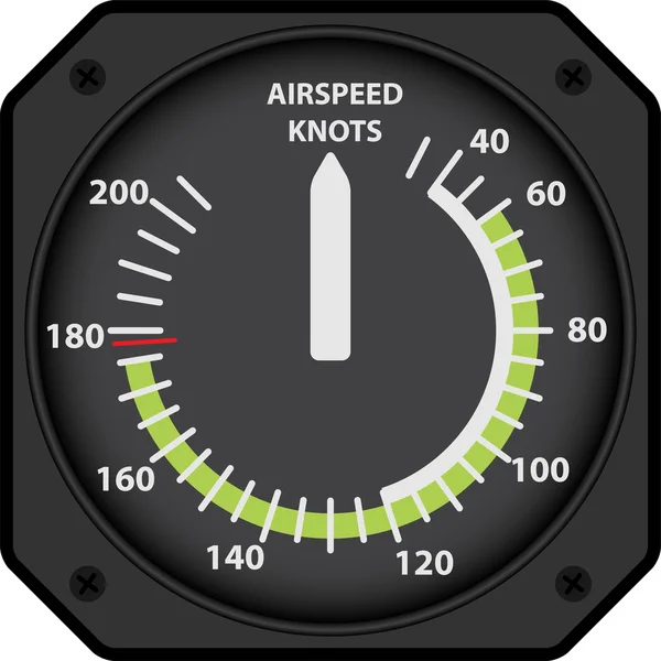 Airspeed indicator — Stock Vector