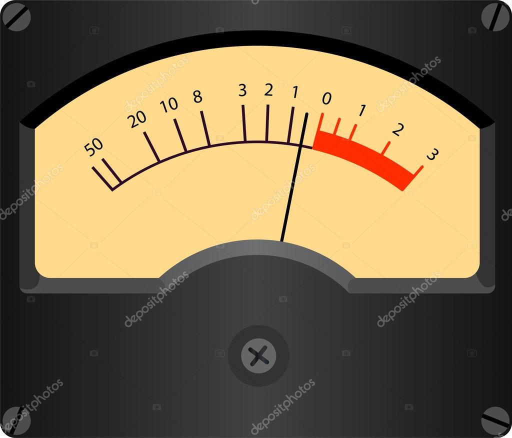 VU meter — Stock Vector © AlexCiopata 54931557