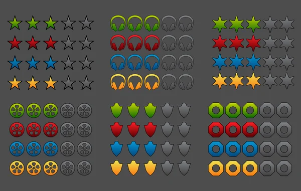 Clasificación iconos pack — Vector de stock