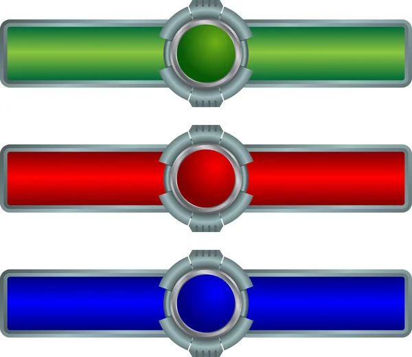 ハイテク ボタン — ストックベクタ