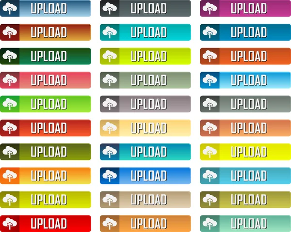 Upload buttons — Stock Vector
