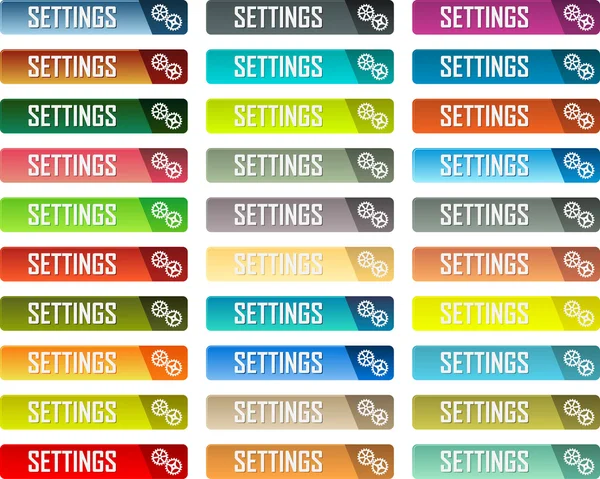 Settings buttons — Stock Vector