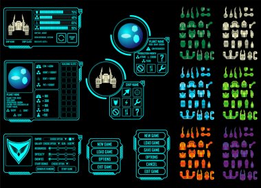 Space game asset clipart