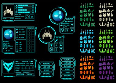 Space game asset clipart