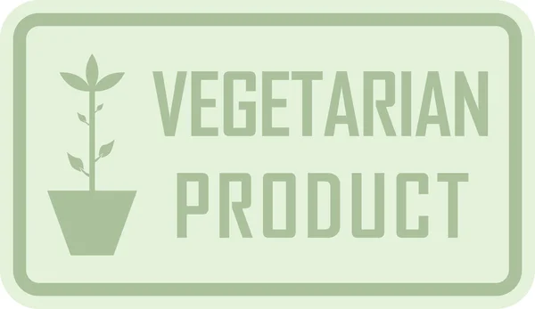 Vegetarian product sticker — Stock Vector