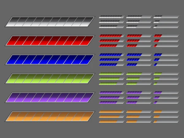 Paquete de barra de progreso — Archivo Imágenes Vectoriales
