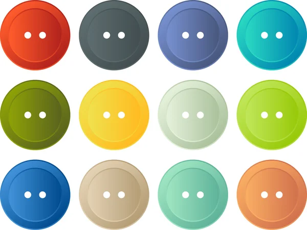 Colorful buttons set — Stock Vector