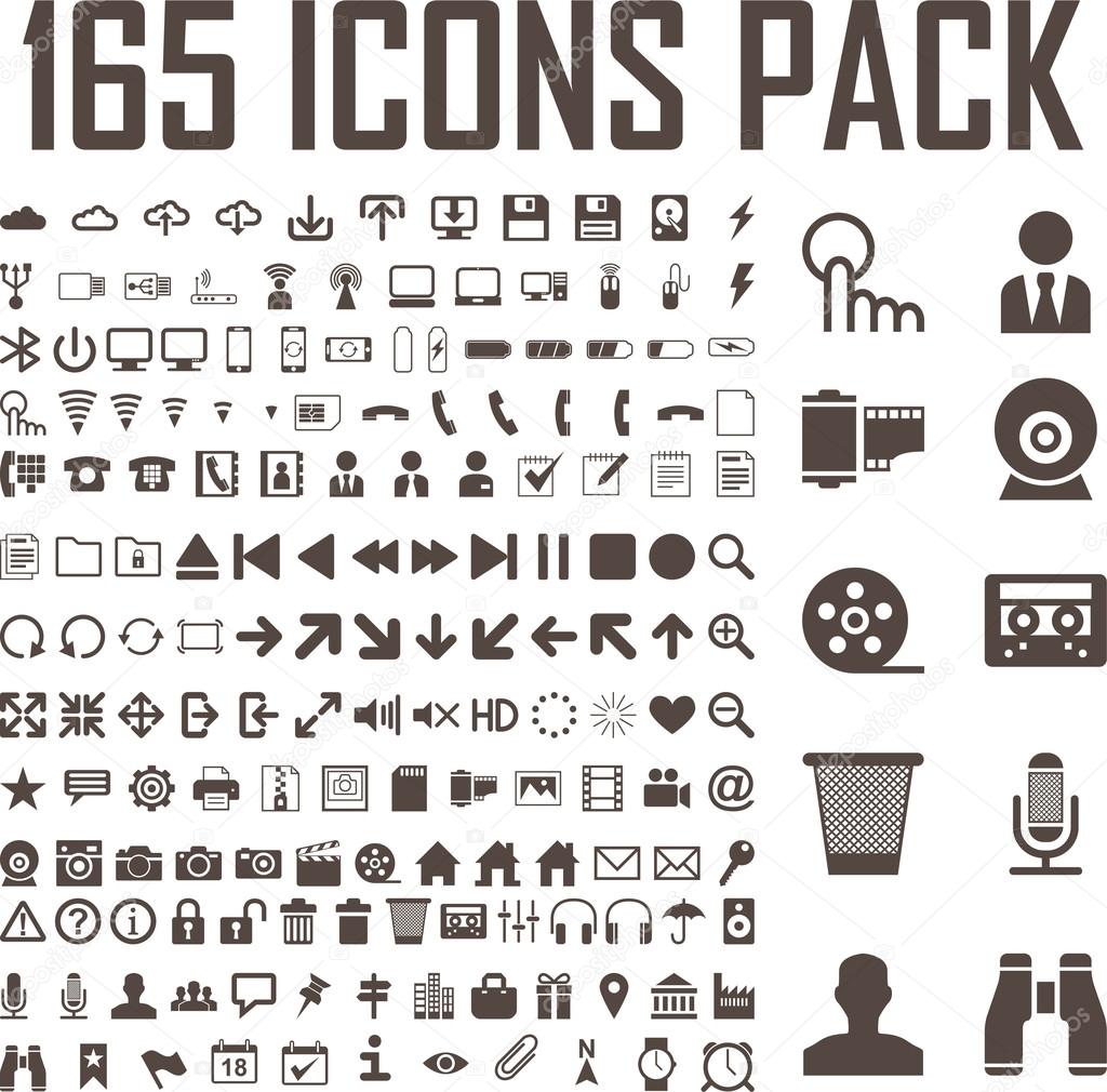 165 icons set