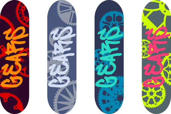 Skateboard vzorů pack — Stockový vektor