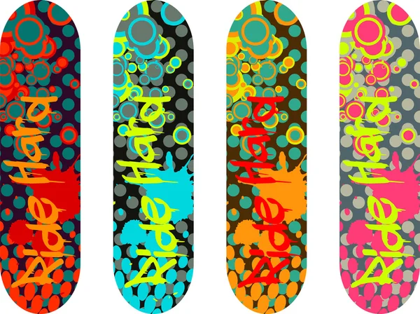 Skateboard designs pack — Stock Vector