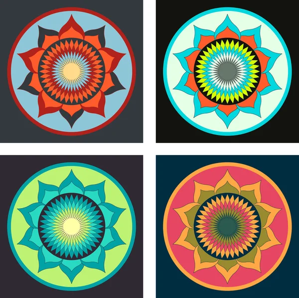 Disegno mandala colorato — Vettoriale Stock