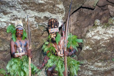  Papua kabilesi Yafi savaşçı 