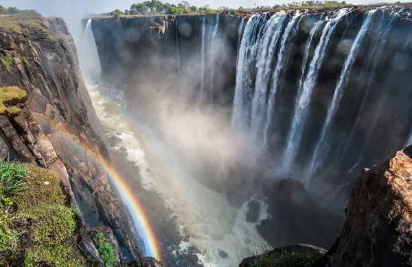 Cascate Vittoria sul fiume Zambesi — Foto Stock