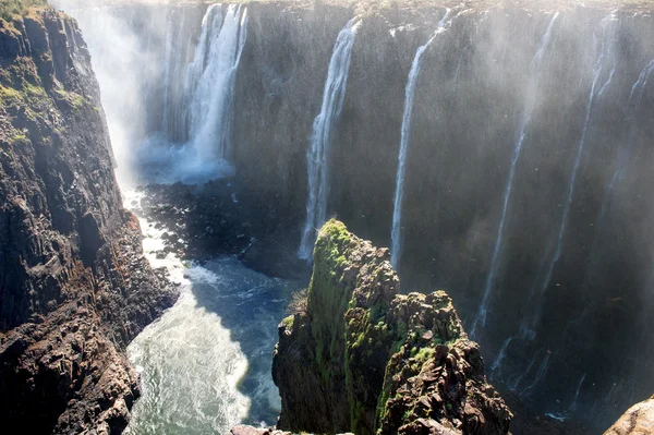 Cascate Vittoria sul fiume Zambesi — Foto Stock