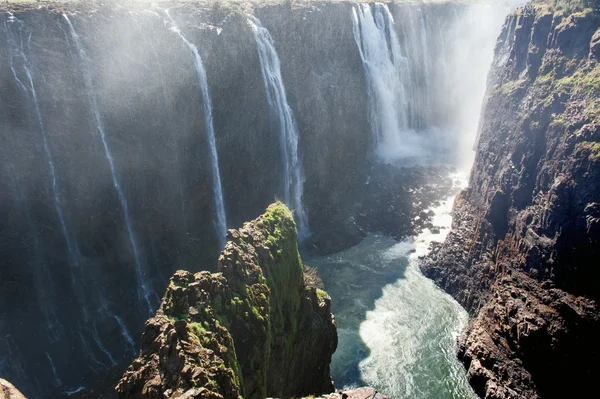 Cascate Vittoria sul fiume Zambesi — Foto Stock