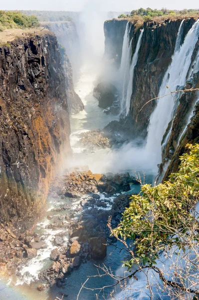 Cascate Vittoria sul fiume Zambesi — Foto Stock