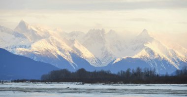İrtifa dağlar Alaska.
