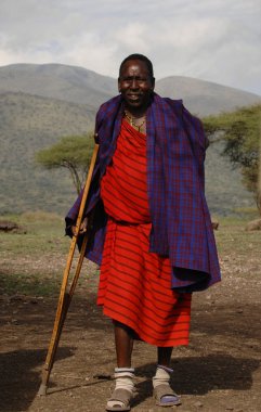 Portre yaşlı Masai.