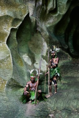 Yafi Papua kabilesi savaşçıları