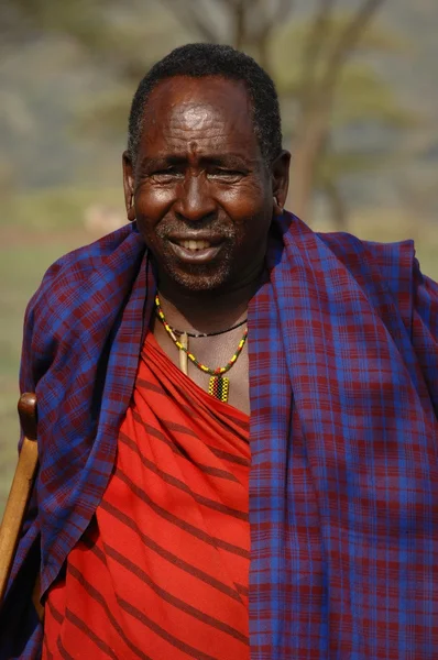 Portre yaşlı Masai. — Stok fotoğraf