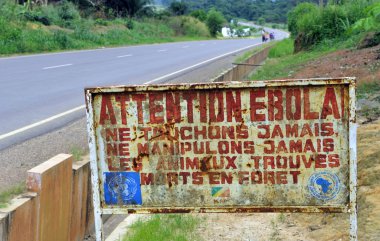 Alan bir Ebola virüslü bir işaret.