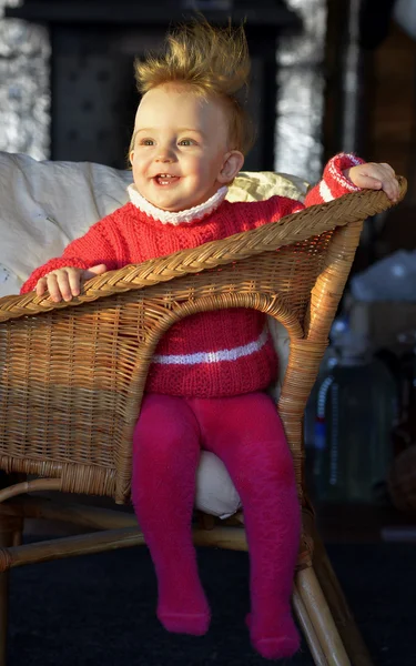 Ritratto della bambina ridente — Foto Stock